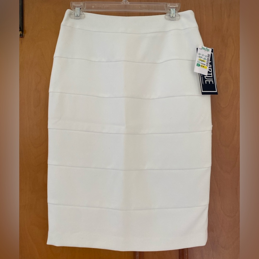 NWT Virtue White Women's Bandage Pencil Skirt